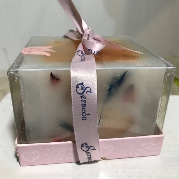 Seracon Aromatherapy Reusable Candle Sensuous Strawberry Scent 5" Square Gift Bo - Picture 7 of 9